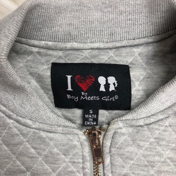 I Love by Boy Meets Girl Zip Up Jacket, Small - Picture 5 of 7